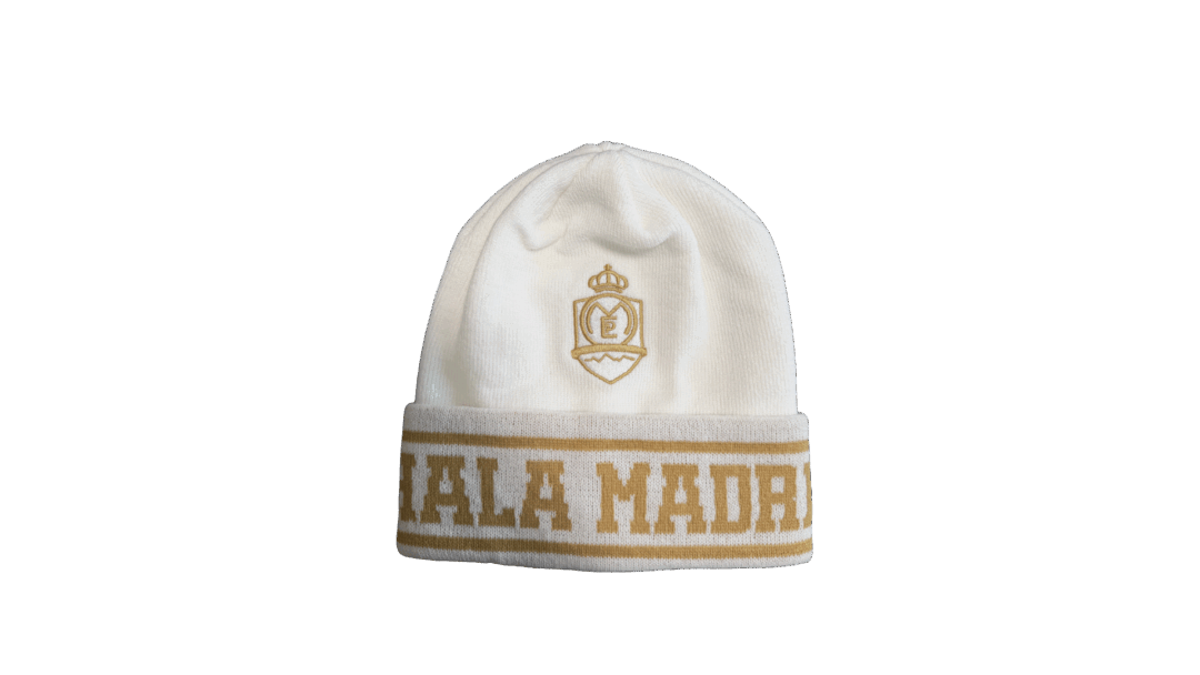 Zimná čiapka HALAMADRID Unisex,  bielo-zlatá